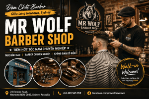 Mr Wolf Barber Shop – Tiệm Hớt Tóc Nam Đậm Chất Barber Giữa Lòng Newtown, Sydney