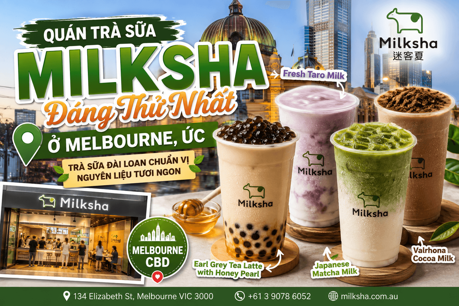Quán Trà Sữa Milksha Đáng Thử Nhất Ở Melbourne, Úc