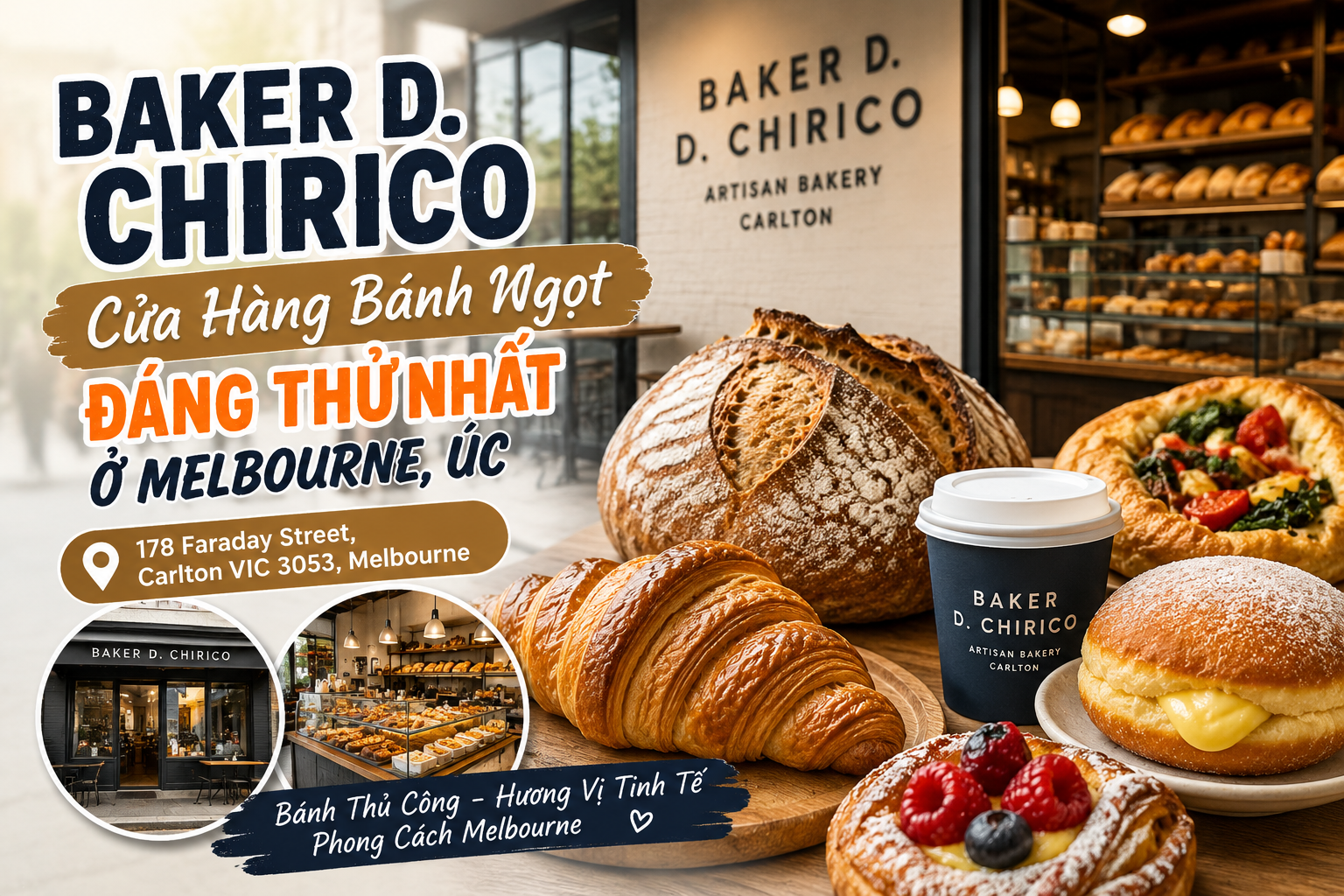 Baker D. Chirico – Cửa Hàng Bánh Ngọt Đáng Thử Nhất Ở Melbourne, Úc
