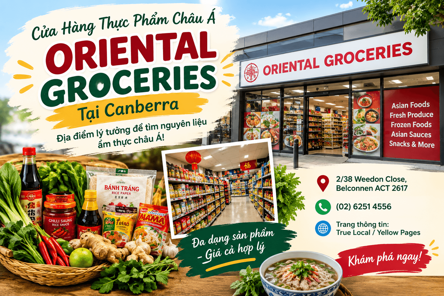 Oriental Groceries Canberra – Điểm Mua Thực Phẩm Châu Á Quen Thuộc Tại Belconnen