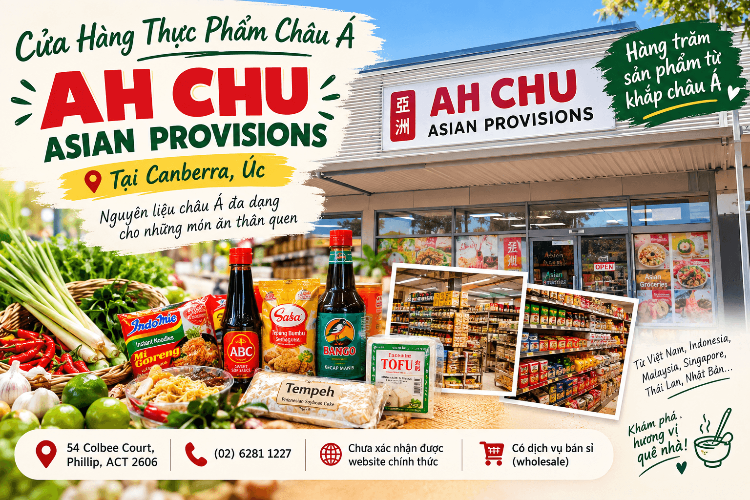 Ah Chu / Asian Provisions – Cửa Hàng Thực Phẩm Châu Á Đáng Biết Tại Canberra