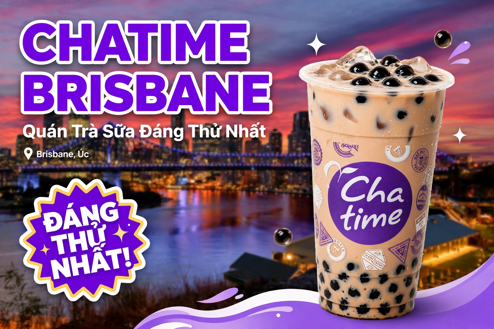 Chatime Brisbane – Quán trà sữa đáng thử dành cho tín đồ trà sữa tại Brisbane, Úc