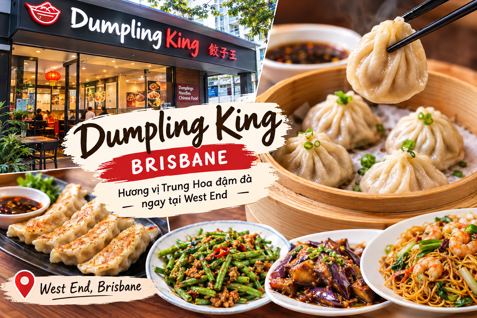 Dumpling King Brisbane – Khám phá hương vị bánh bao và ẩm thực Trung Hoa tại West End
